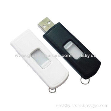Custom Flash Drive ESU-U66, Push-up, Capless, Fashionable with Lanyard/Keychain to AttachNew